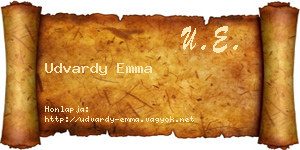 Udvardy Emma névjegykártya
